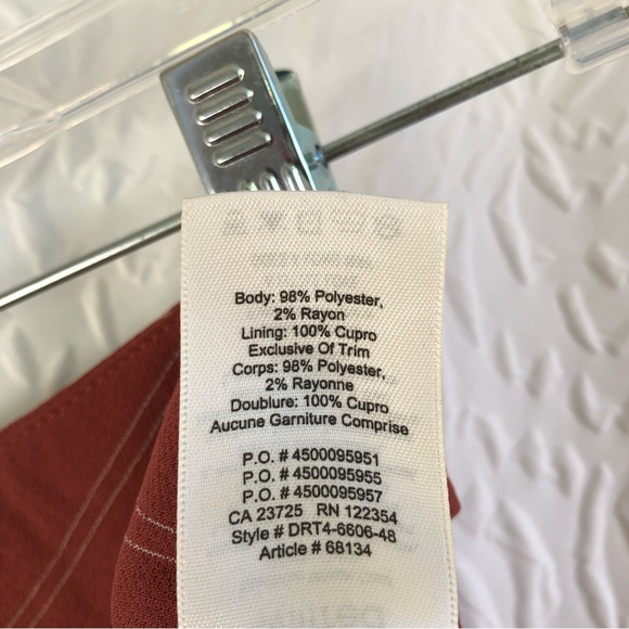 Aritzia Wilfred Red Tie-Front Pant Pinstripe High-waisted Dress Trouser Pant - Picture 11 of 14